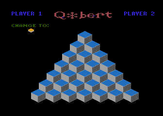 Q*bert title screen for Atari 5200